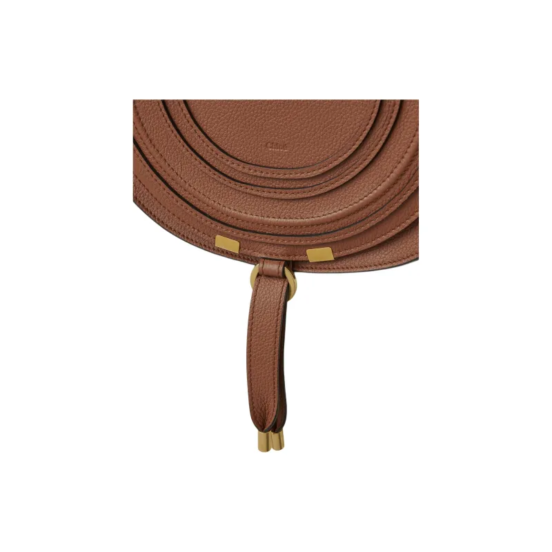 Chloe Grain Calfskin Saddle Bag, Crossbody Bag, Shoulder Bag Women's Brown-3