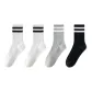 4 Pack (Double White Stripe Long * 2+Double Gray Stripe Long * 1+Double Black Stripe Long * 1)