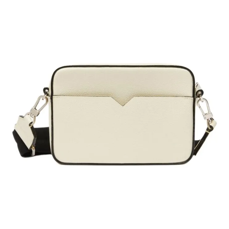 Valextra Millepunte Calfskin Shoulder Bag, Crossbody Bag Mini Men's White-1