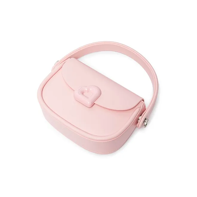 ONE TIME Synthetic Leather Peach Heart Portable Crossbody Bag Shoulder Bag Small Size Women's Multiple Colors-3