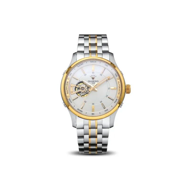 Diamond Automatic/Manual Mechanical Movement Men's Watches White Dial-2