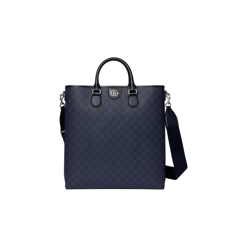 GUCCI Ophidia Supreme Canvas Tote Bag, Shopping Bag, Shoulder Bag, Crossbody Bag, Handbag Medium Size Men's Dark Blue-0