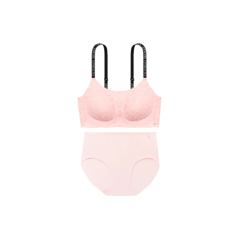Victoria's Secret Jelly Strip Camisole Series Underwear Set Women's Pink-0