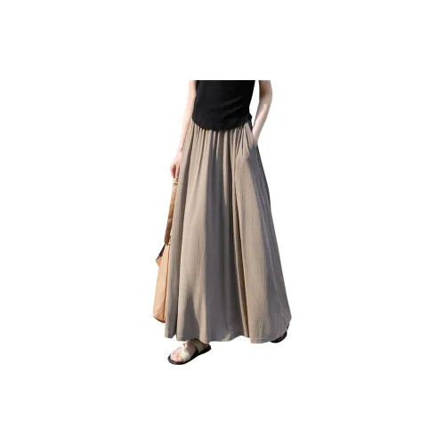 TOUCH Casual Long Skirts Women's Gray Coffee