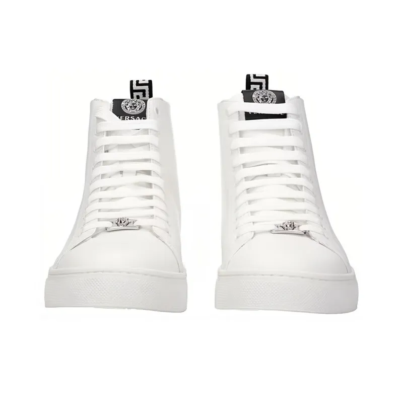 VERSACE Stylish Skateboarding Shoes Men's White-3