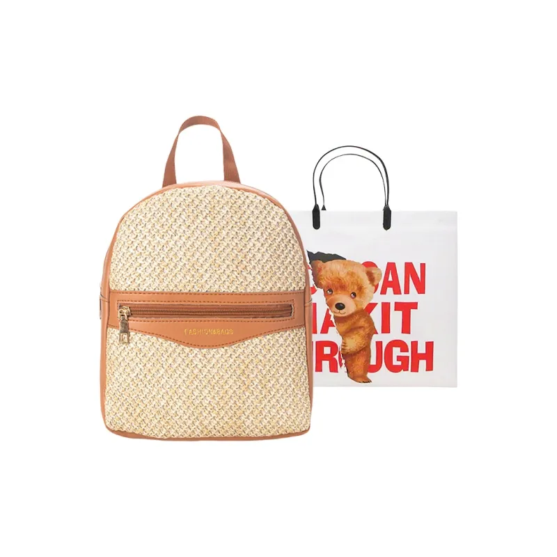 Worm's Home PU Backpack Regular Women's White/Black/Khaki/Pink/Brown-9
