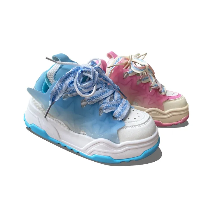 XLAIII Shock Absorbers With Slip Resistant Features Low Top Chunky Sneakers Unisex Mismatched-1
