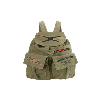 Travis Scott Canvas Backpack Regular Unisex Olive Green