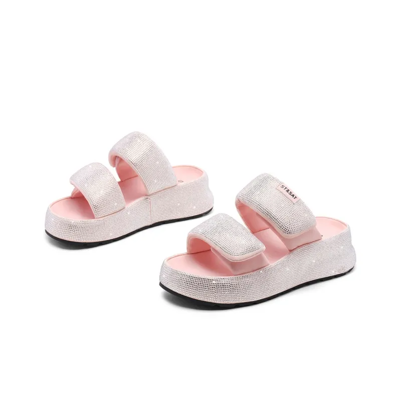 ST&SAT Slide Slippers Women's Black/Pink/Gray/Purple-8