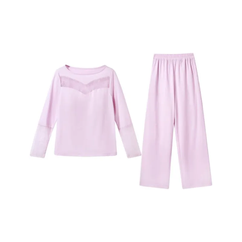 Yiner Life Pajama Set Women's Light Purple-0