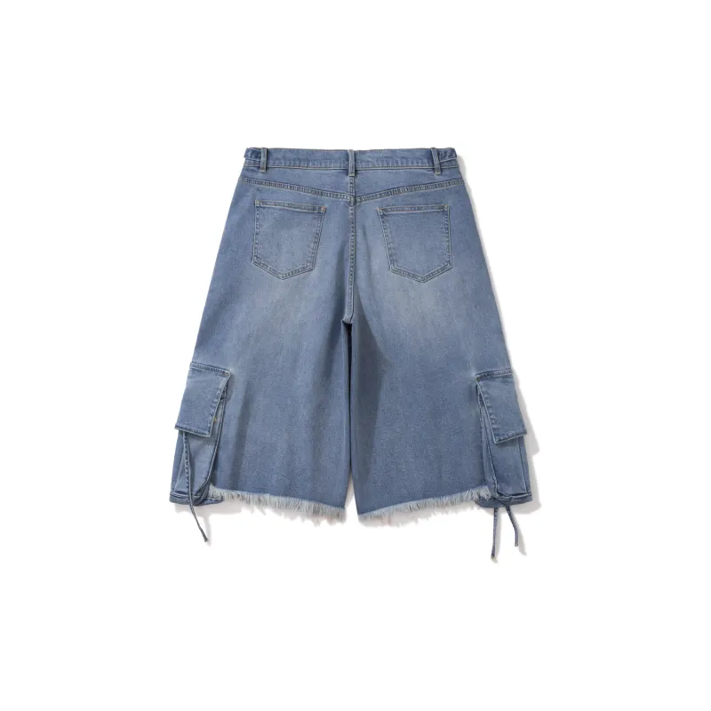 BURNIN Denim Shorts Unisex Blue-1