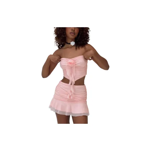 PRINCESS POLLY Two Piece Skirt Sets Women's Pink/Pink