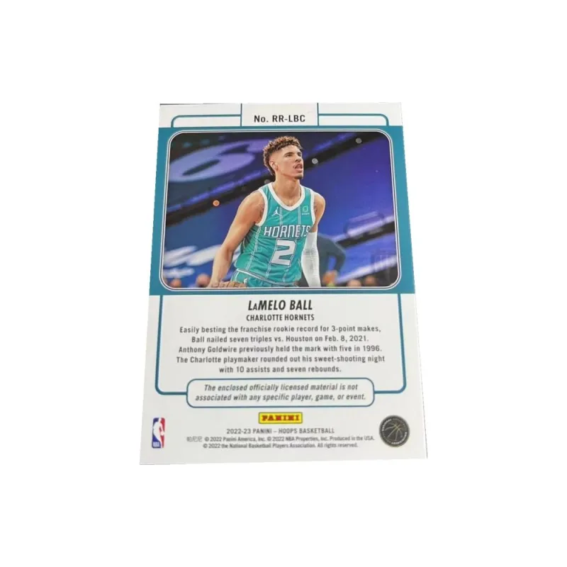 PANINI LaMelo Ball 22 23 Hornets Hoops Jersey Material Player Card Access Pass Sports Cards 1 Pc-1