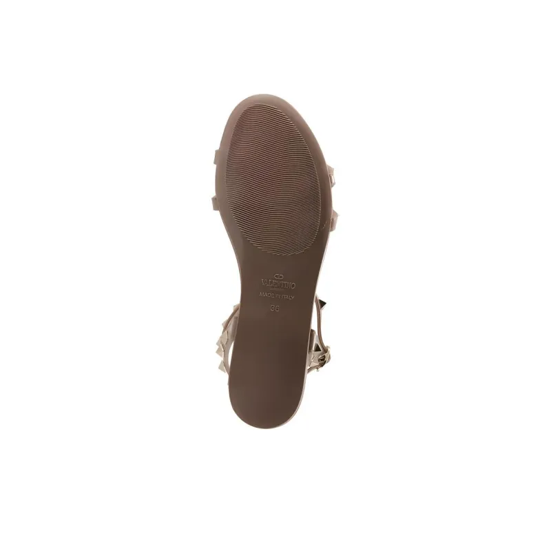 Valentino Rockstud Garavan One Strap Sandals Women's Pink-3