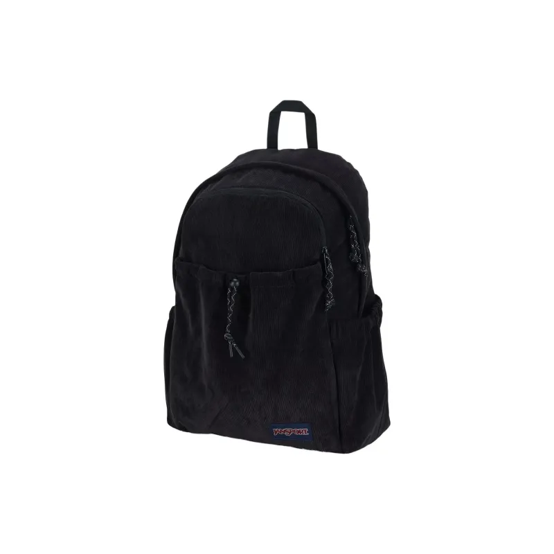 JanSport Recycled Polyester Backpack Unisex Black Corduroy-2