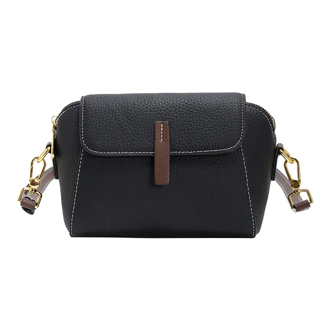 Marino Orlandi Top Grain Cow Leather Lightweight Shoulder Bag Crossbody Bag Regular Women's Gray/Black-6