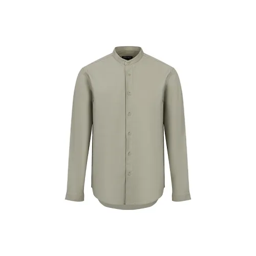 URBAN REVIVO Shirts Men Green Khaki