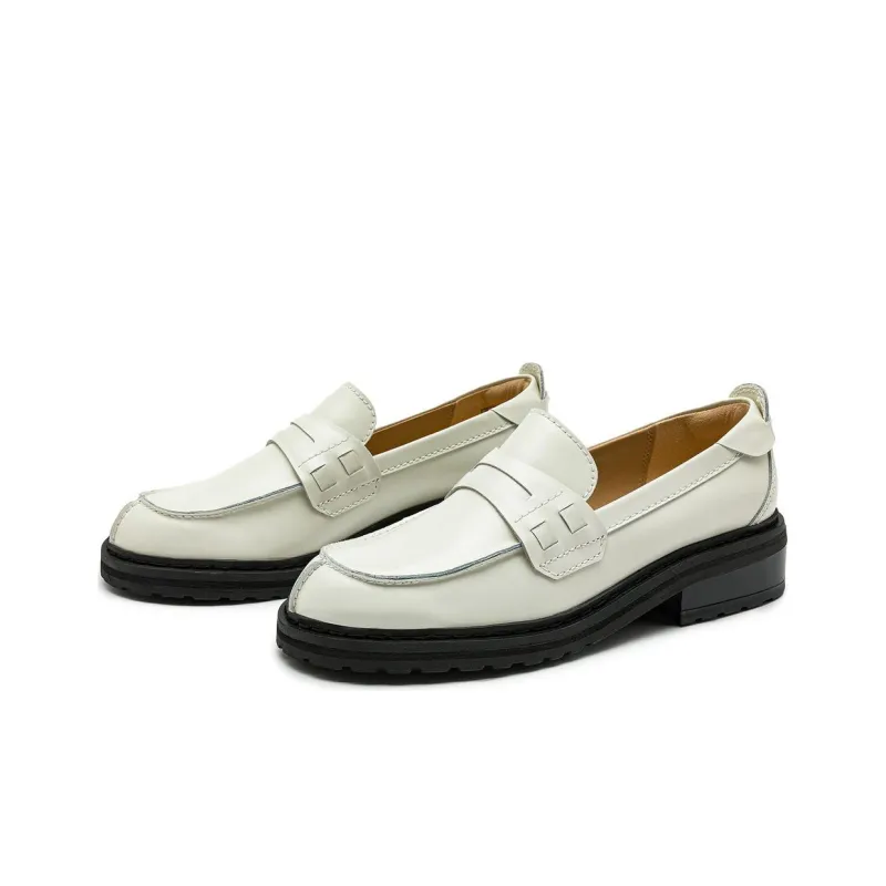 Clarks Loafers 4cm Women's White-2