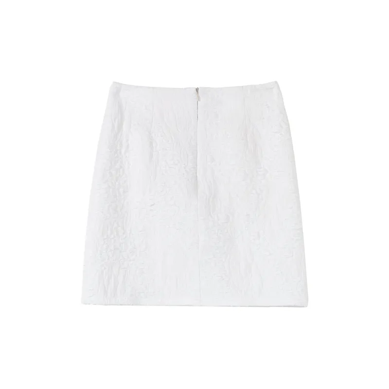 0571 Family Casual Short Skirts Women's White-1