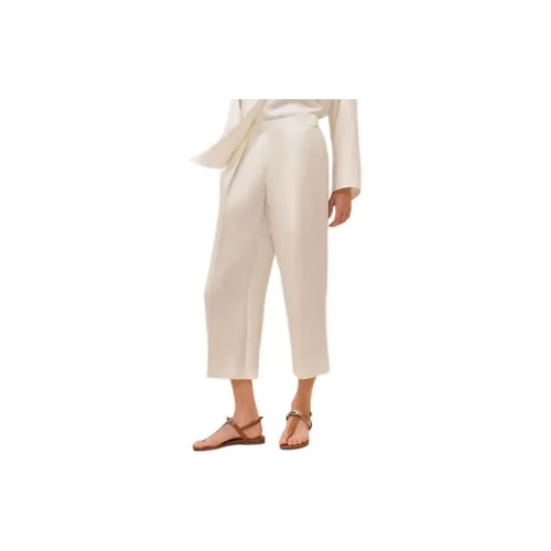 HERMES Casual Pants Women's Gray White