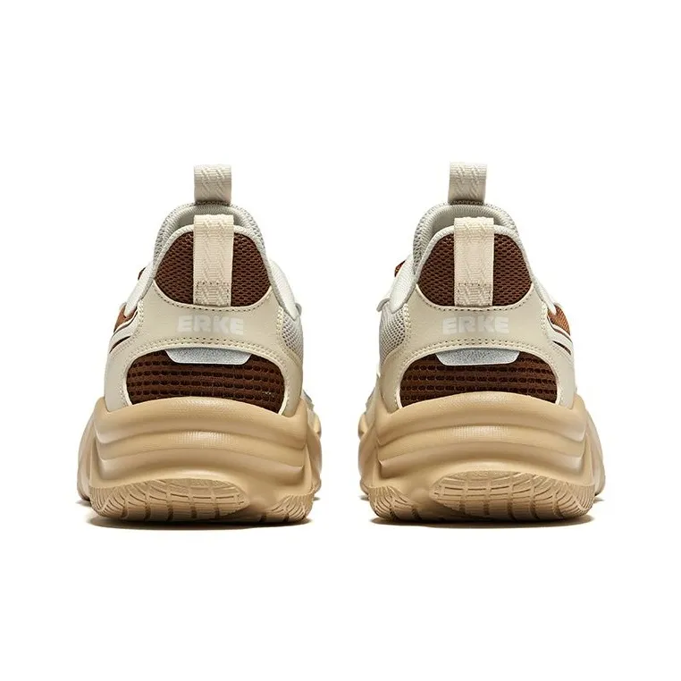 Erke Jie Ao 2.0 Wear-Resistant Slip-Resistant Low-Top Casual Shoes Men's Pale Wild Grey Hazelnut-4