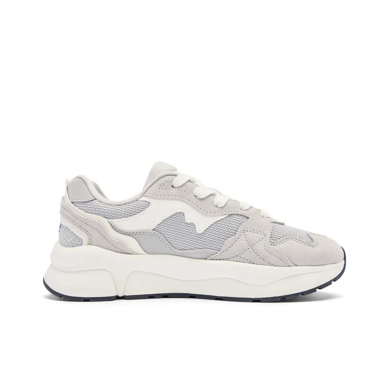 QIAODAN Revival 3.0 Wear resistant And Lightweight Low Top Casual Shoes Women's Mist Gray Ivory-1