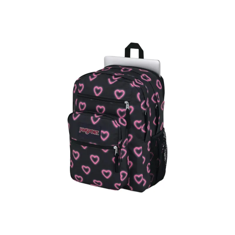 JanSport Polyester Backpack Tubas Unisex Black & Rose Red-3