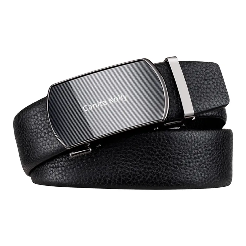 Canita Kolly Business Formal Top Grain Cow Leather Belts Men's 3.5cm-1