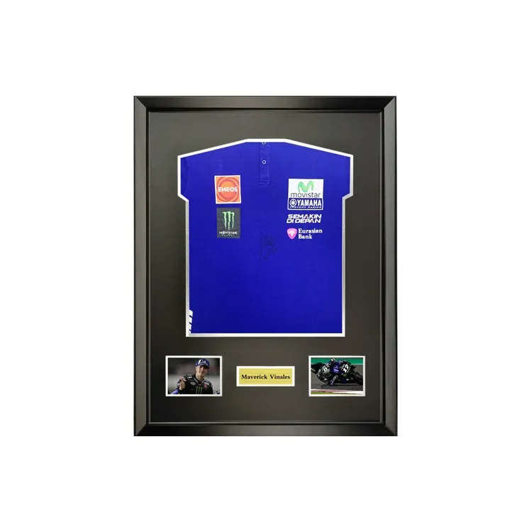 Three For MotoGP Motorcycle Rider Valentino Rossi's Autographed Racing Suit Framed-0