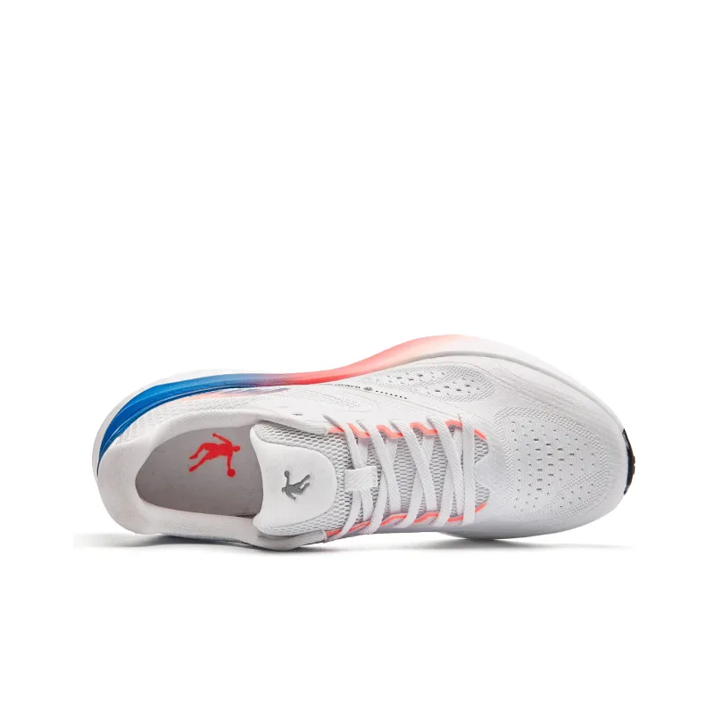 QIAODAN BOOM PRO Cushioning Anti-Slip And Wear-Resistant Low-Top Running Shoes Men's Jordan White Bright Pink-3