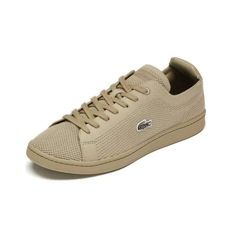 LACOSTE Anti Slip Wear Resistant Low Top Skateboard Shoes Men's Light Brown-1