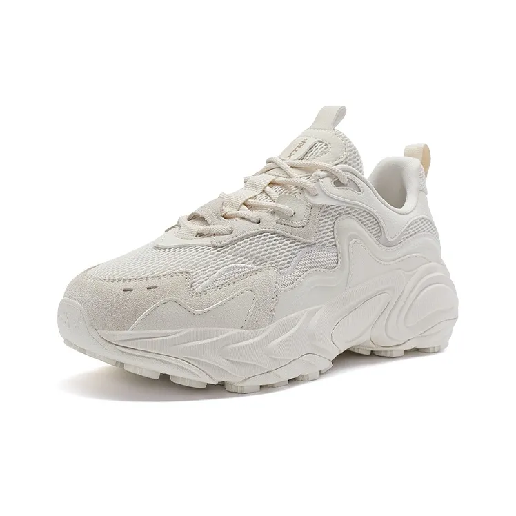 XTEP Migratory Breathable Coverage Lightweight Low-Top Casual Shoes Women's Milk Tea White-2