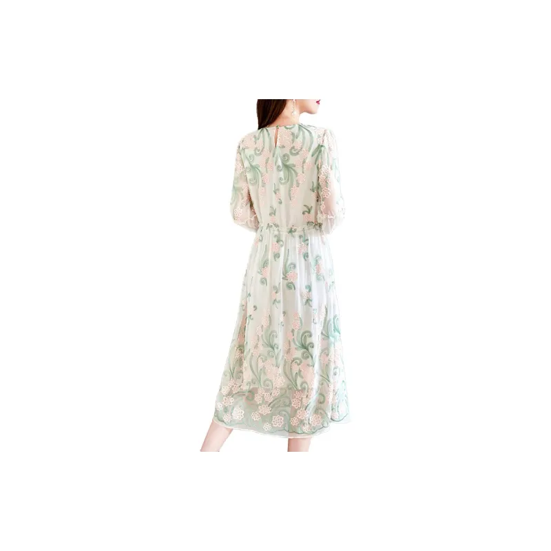 To The West Long Sleeved Dresses Women's White-1