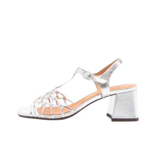 CHIE MIHARA Lantes Strap Sandals 6cm Women's Silver