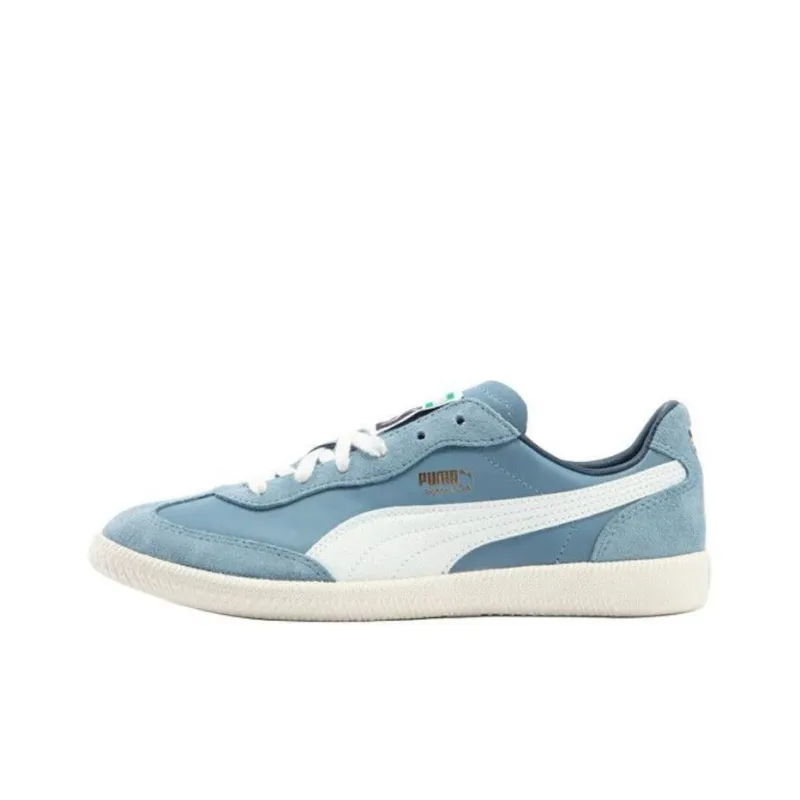 PUMA Liga Anti Slip And Wear Resistant Lightweight Low Top Skateboard Shoes Unisex Blue White-0