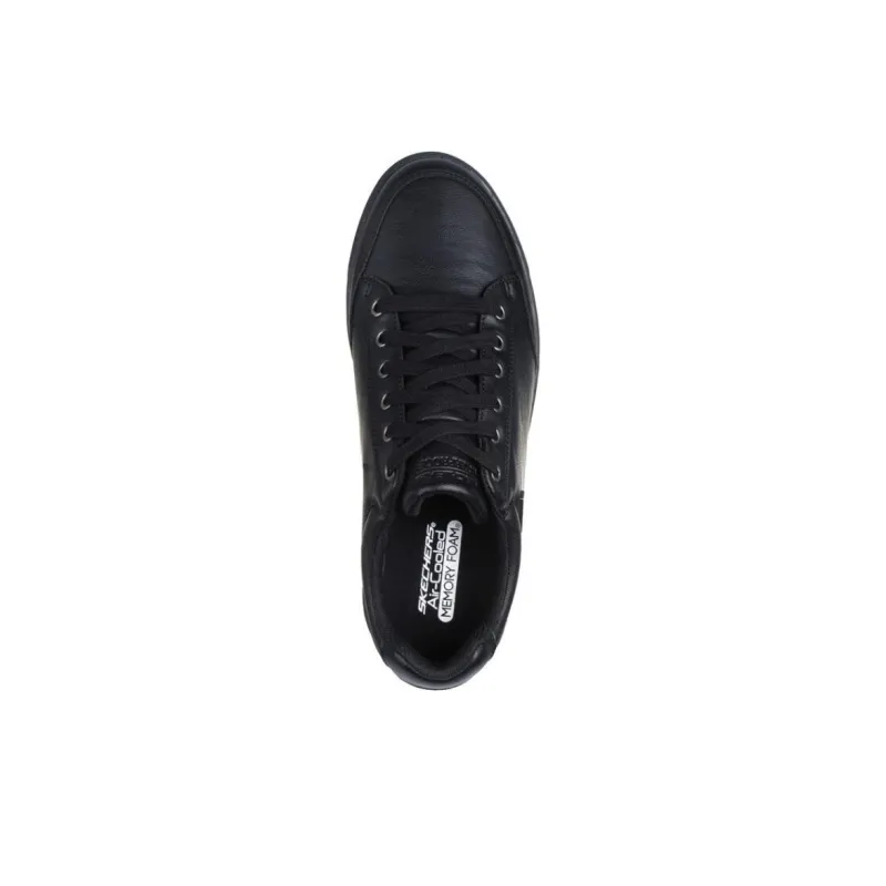 Skechers Anti Slip And Wear Resistant Water Resistant Low Top Casual Shoes Men's Black-3