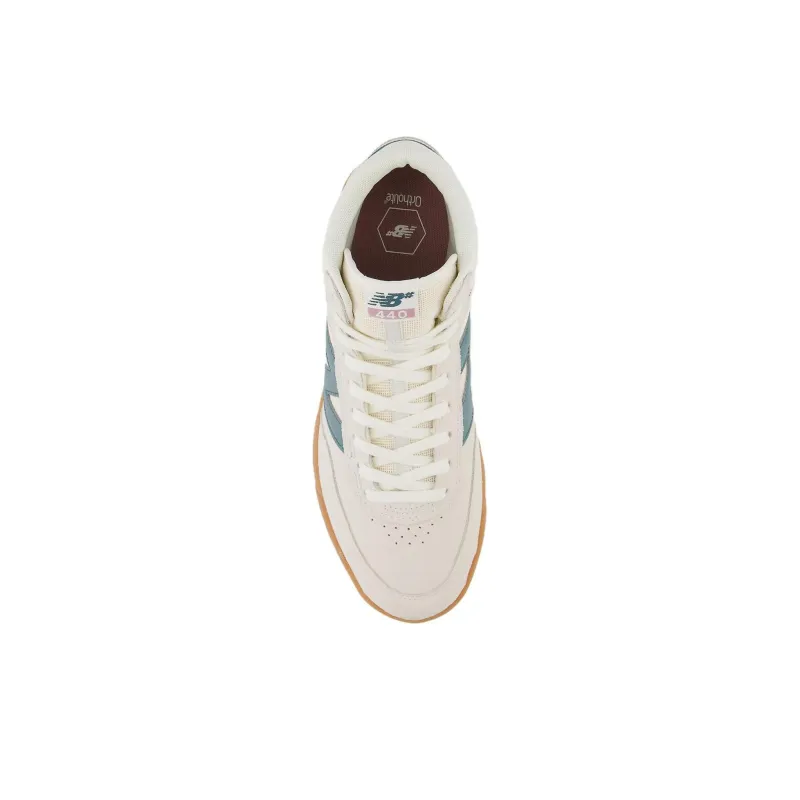 New Balance NB 440 Slip Resistant Shock Absorbers Low Top Skateboard Shoes Unisex Beige Green-2