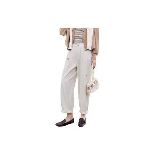 ZIHAN Casual Pants Women's Rice Gold