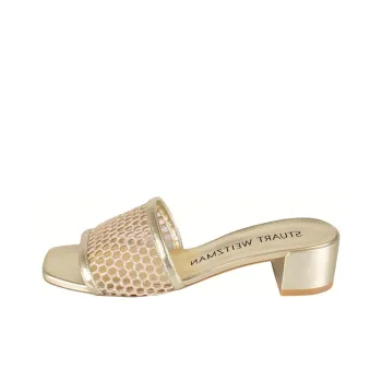 Stuart Weitzman/SW Cayman Slide Slippers Women's Gold