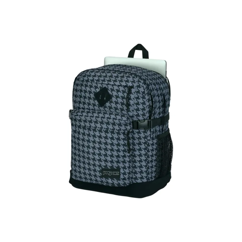 JanSport Polyester Backpack Unisex Houndstooth Black/White-4