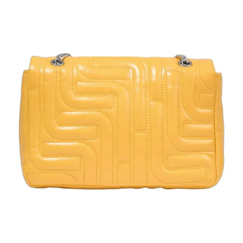 LANCEL Calfskin Crossbody Bag Shoulder Bag Medium Size Women's Yellow-2