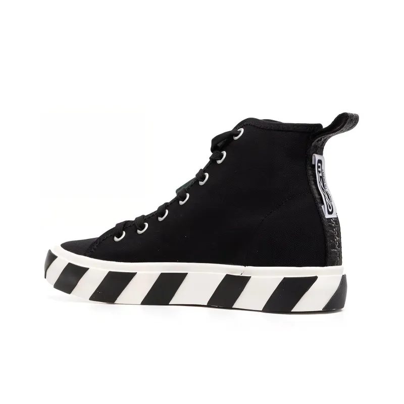 OFF WHITE Vulc Mid Canvas Black White-3