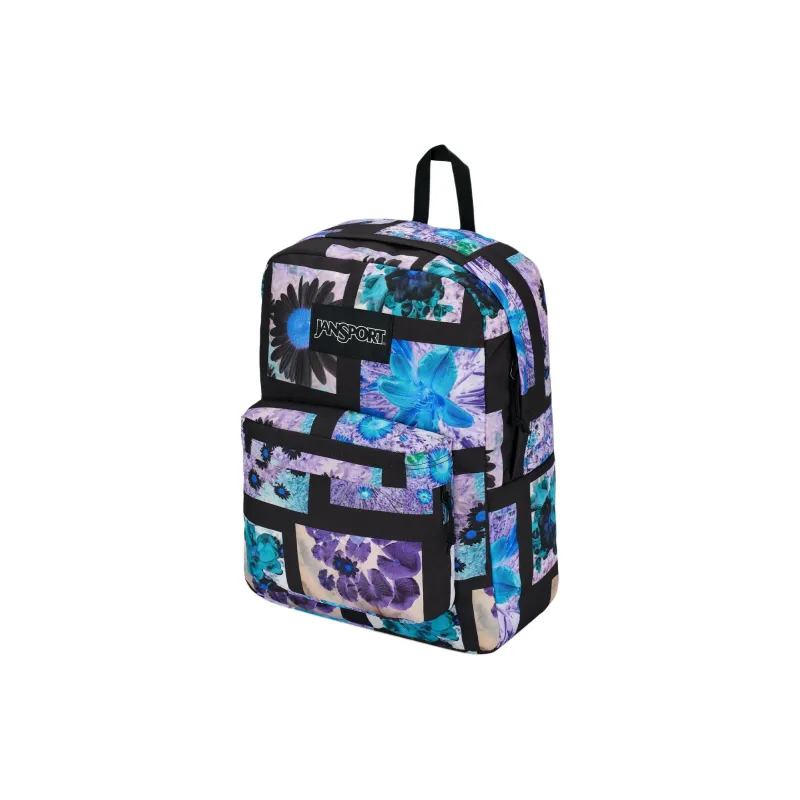 JanSport Recycled Polyester Backpack Medium Size Unisex Blue & Purple-1