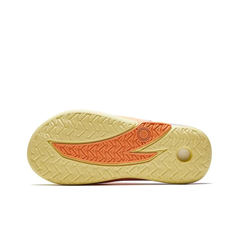 Anta Slip-Resistant Slide Slippers Men's Yellow Orange Purple-4
