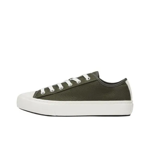 LACOSTE Canvas Shoes Men Low-Top Brown