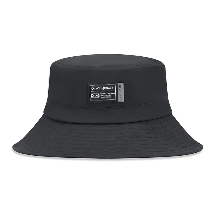 XTEP Polyester Bucket Hats Unisex Black-1