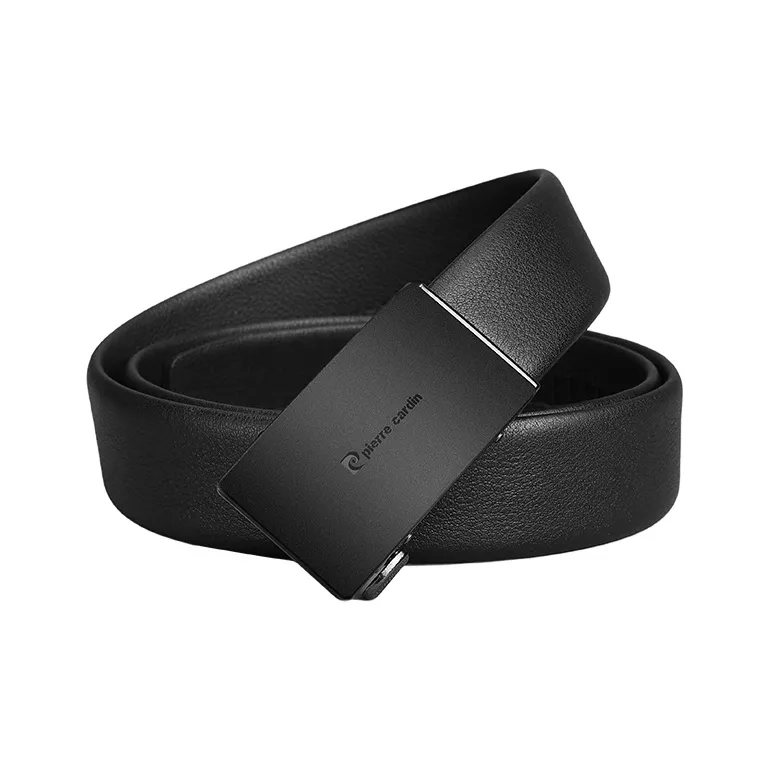 PIERRE CARDIN Cow Leather Belts Men's 3.5cm Width-1