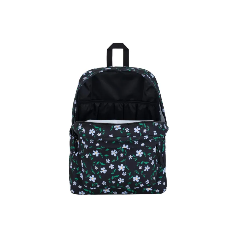 JanSport Recycled Polyester Backpack Unisex Black & White Green-5