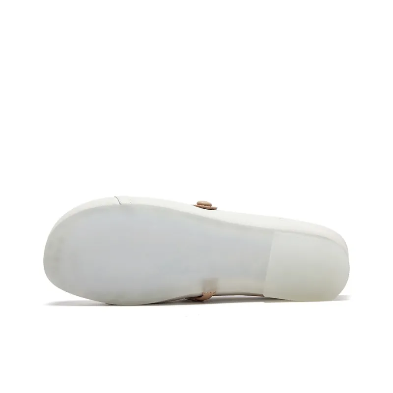 Hush Puppies Rubber Sole Quiet Closed Toe Slippers Women's White-4