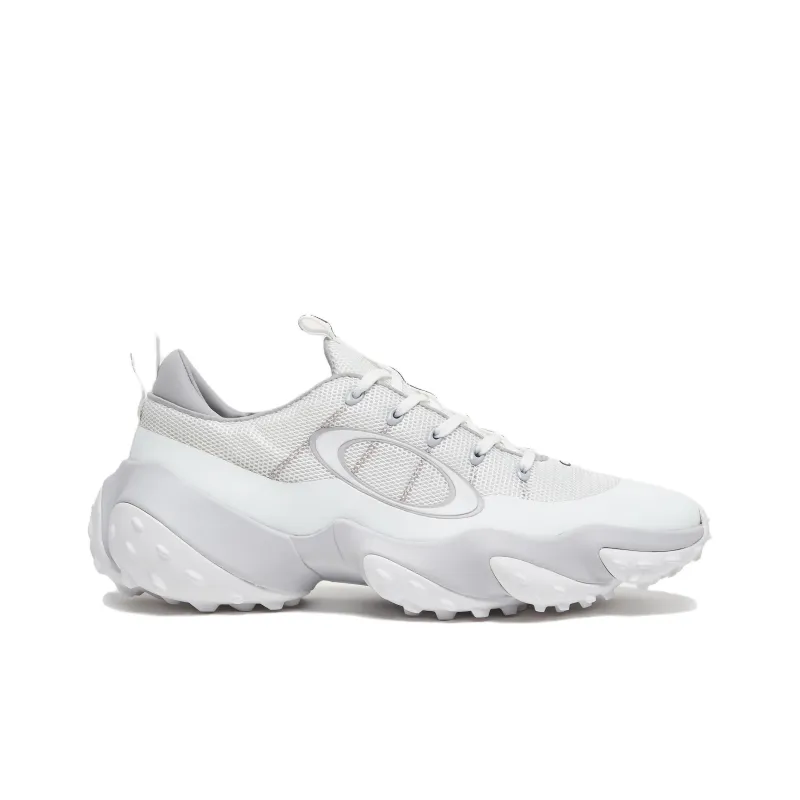 Oakley Waterproof And Breathable Low Top Golf Shoes Men's White Gray-1